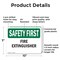 Signmission Fire Extinguisher OSHA Safety First Sign, Plastic, 10in W x 7in L, 2PK OS-2PACK-SF-P-710-L-10618 - alternate 3